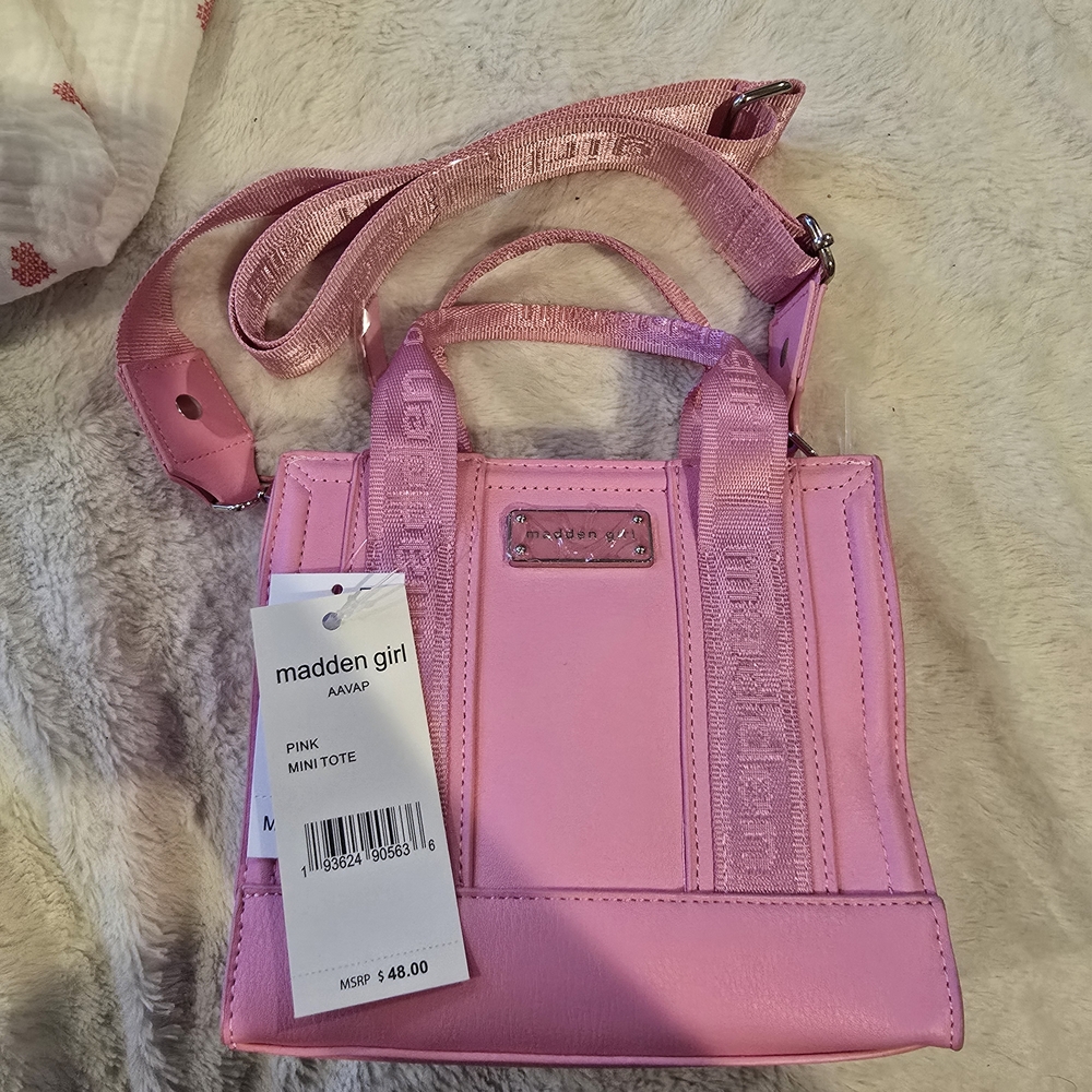 Madden Girl Pink Mini Tote